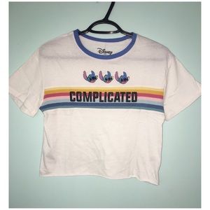Disney | Stitch Crop Top Complicated NWOT